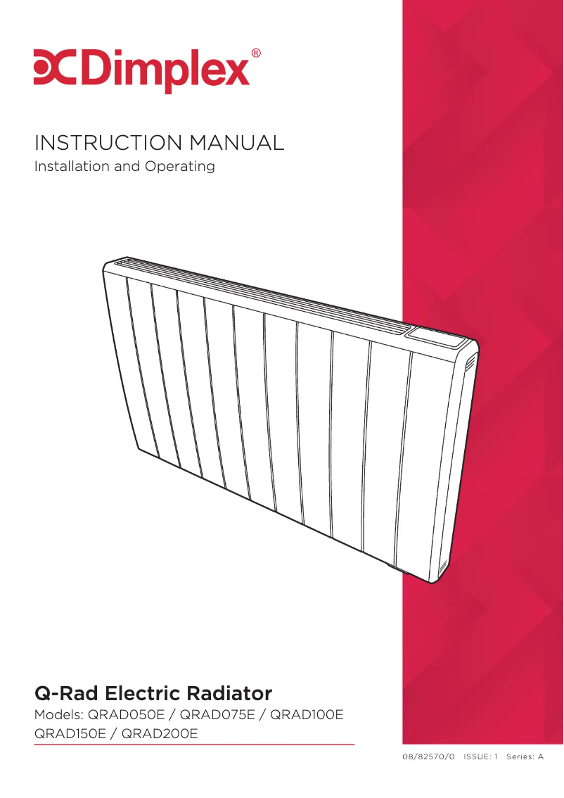 Page n°1 - Manuel utilisateur Dimplex QRAD050E
