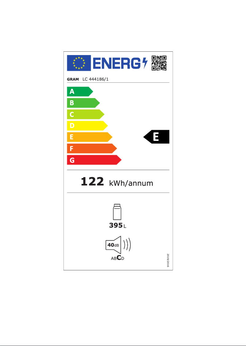Page n°1 - Label énergétique Gram LC 444186/1