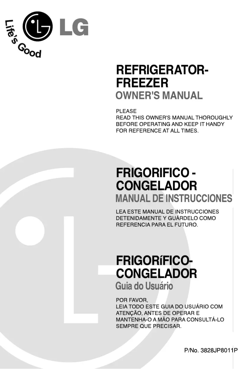 Page n°1 - Manuel utilisateur LG GR-U292 SC