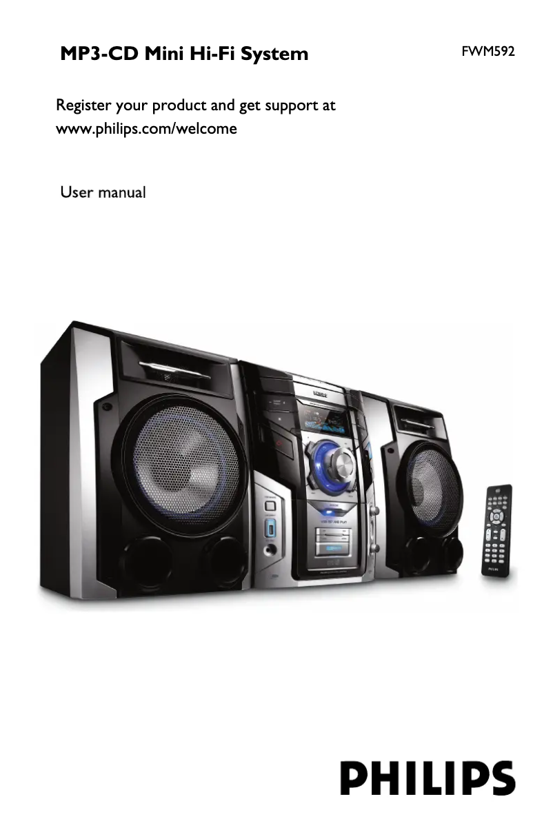 Page n°1 - Manuel utilisateur Philips FWM592
