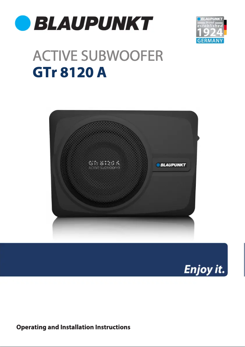 Page 1 de la notice Manuel utilisateur Blaupunkt GTr 8120 A