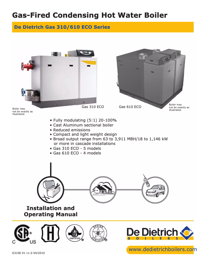 Image de la première page du manuel de l'appareil Gas 310 ECO