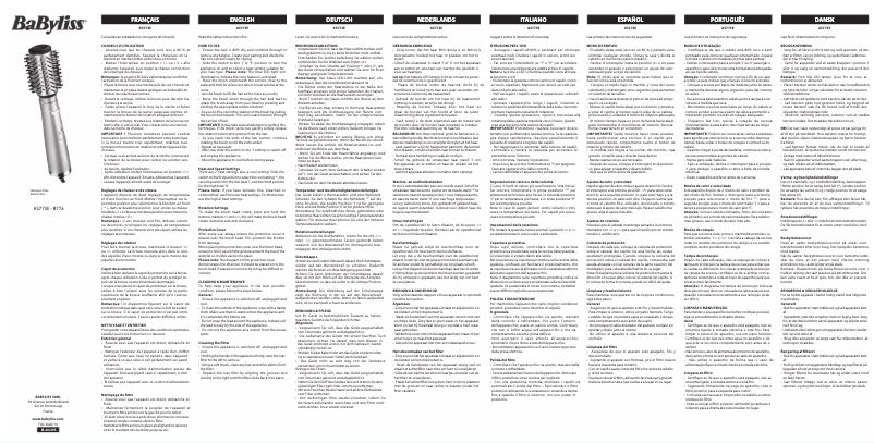 Página 1 del manual Manual de usuario BaByliss Hydro-Fusion AS773E