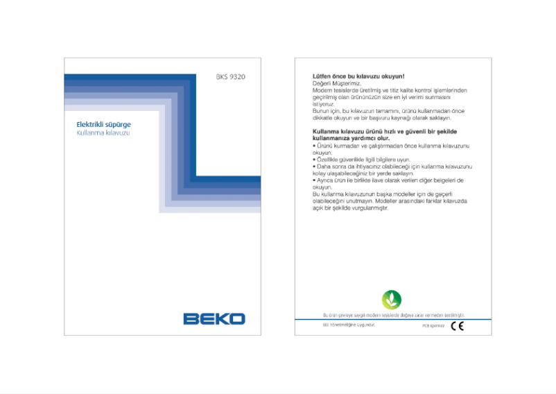 Page 1 de la notice Manuel utilisateur Beko BKS 9320