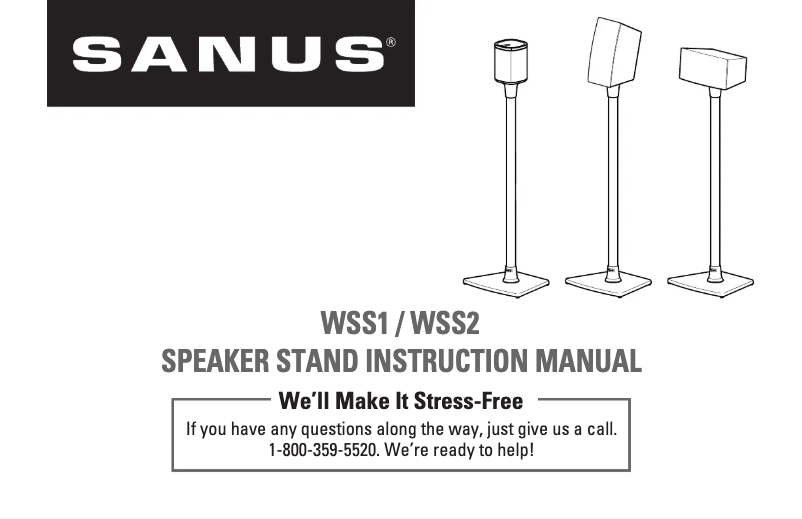 Page 1 de la notice Manuel utilisateur Sanus WSS1