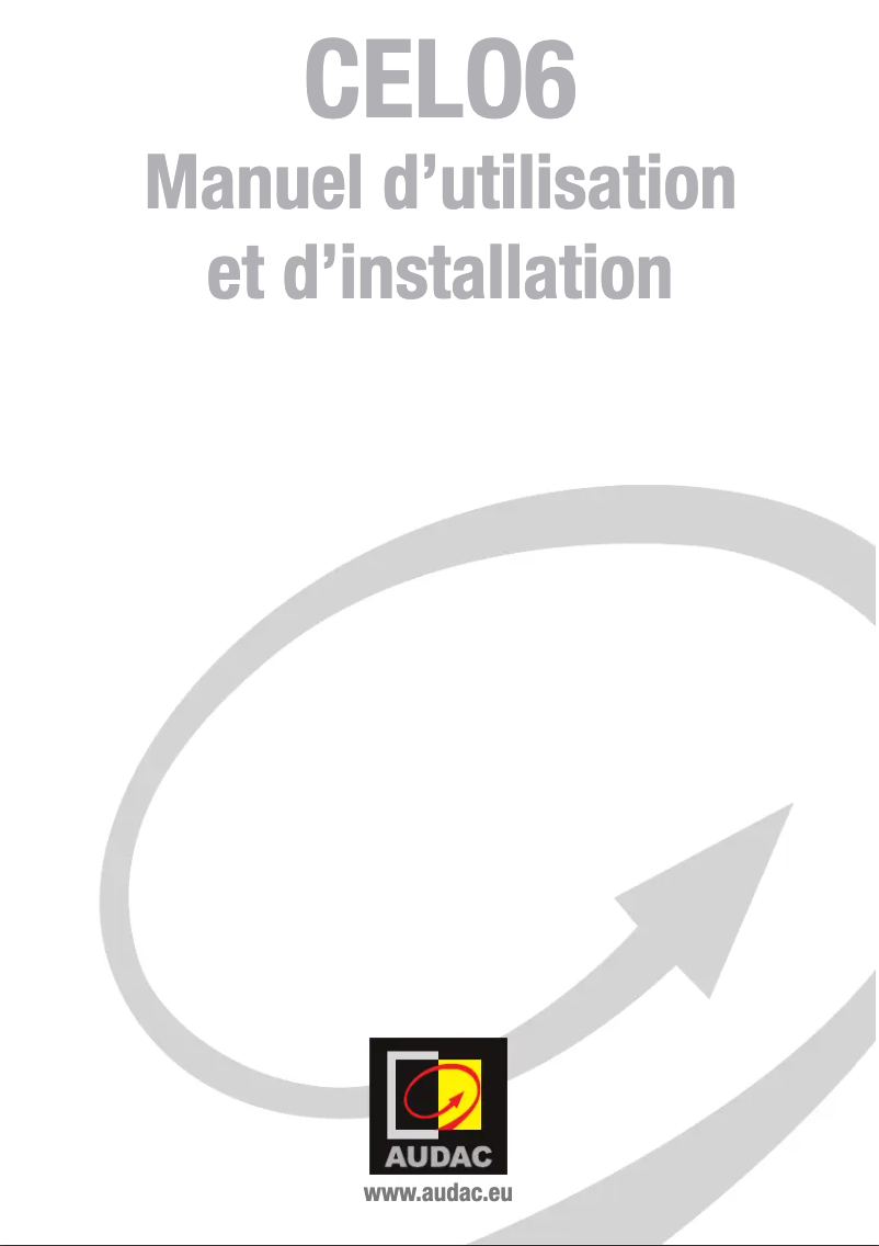 Page n°1 - Manuel utilisateur Audac CELO6