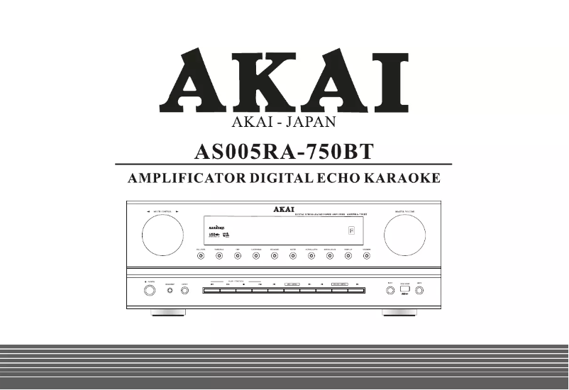 Page n°1 - Manuel utilisateur AKAI AS005RA-750B