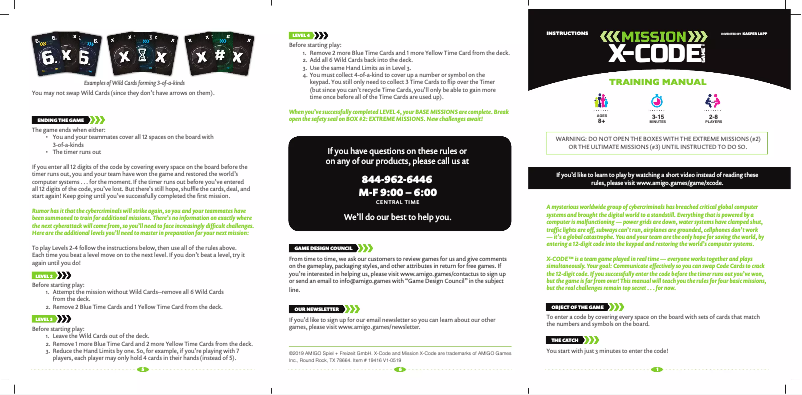 Image de la première page du manuel de l'appareil X-CODE