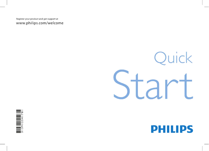 Page n°1 - Guide de démarrage rapide Philips 32PFL6605D