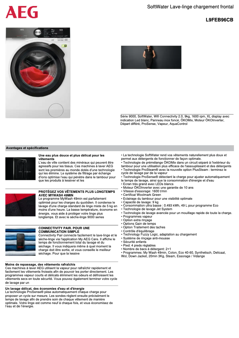 Image de la première page du manuel de l'appareil L9FEB96CB