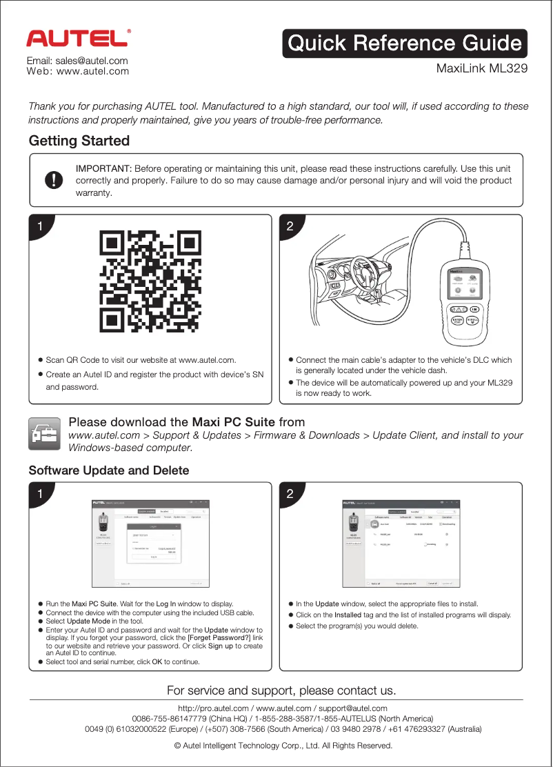 Image de la première page du manuel de l'appareil MaxiLink ML329