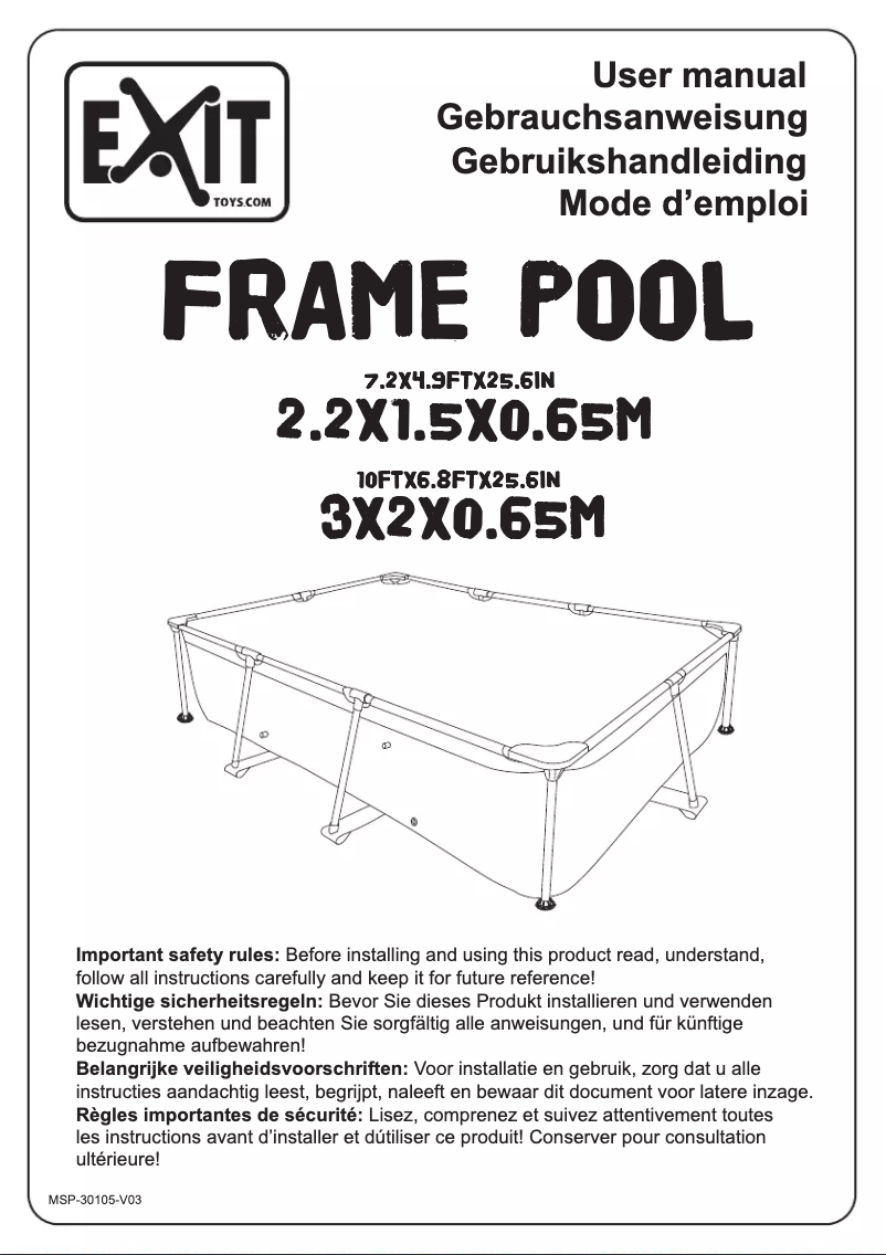 Page 1 de la notice Manuel utilisateur Exit Toys Wood