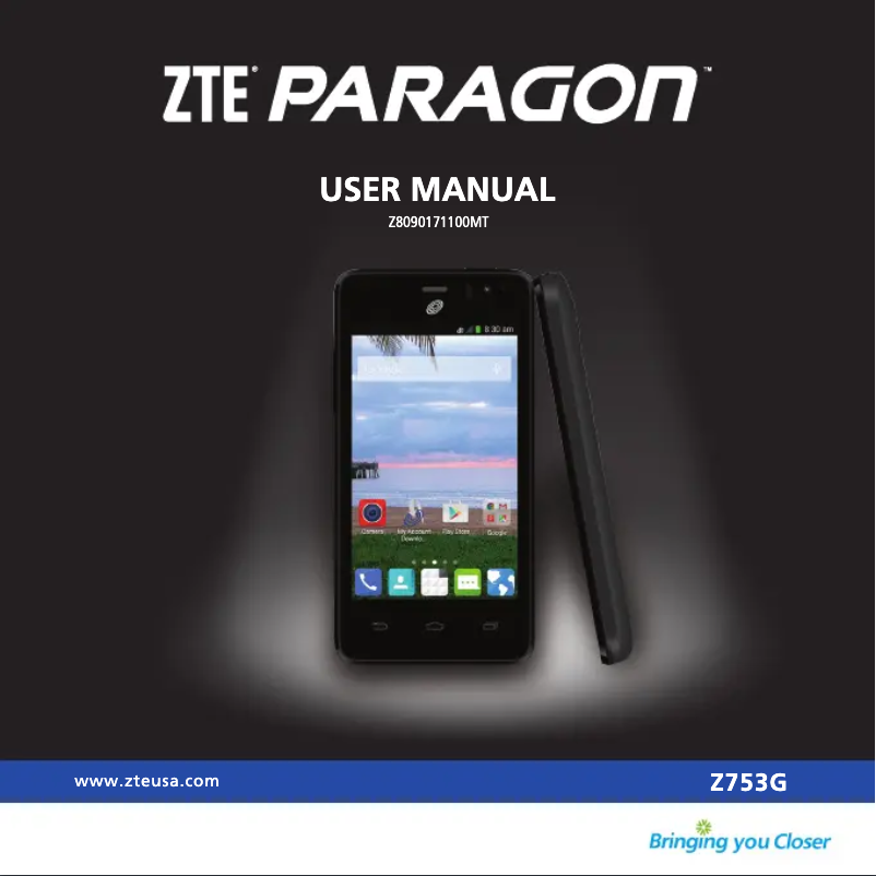 Page 1 de la notice Manuel utilisateur ZTE Paragon Z743G