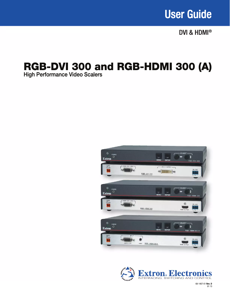 Página 1 del manual Manual de usuario Extron RGB-DVI 300