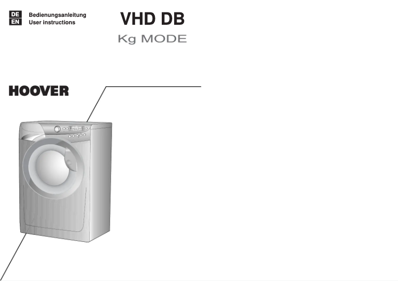 Page 1 de la notice Manuel utilisateur Hoover VHD 8144DB-84S