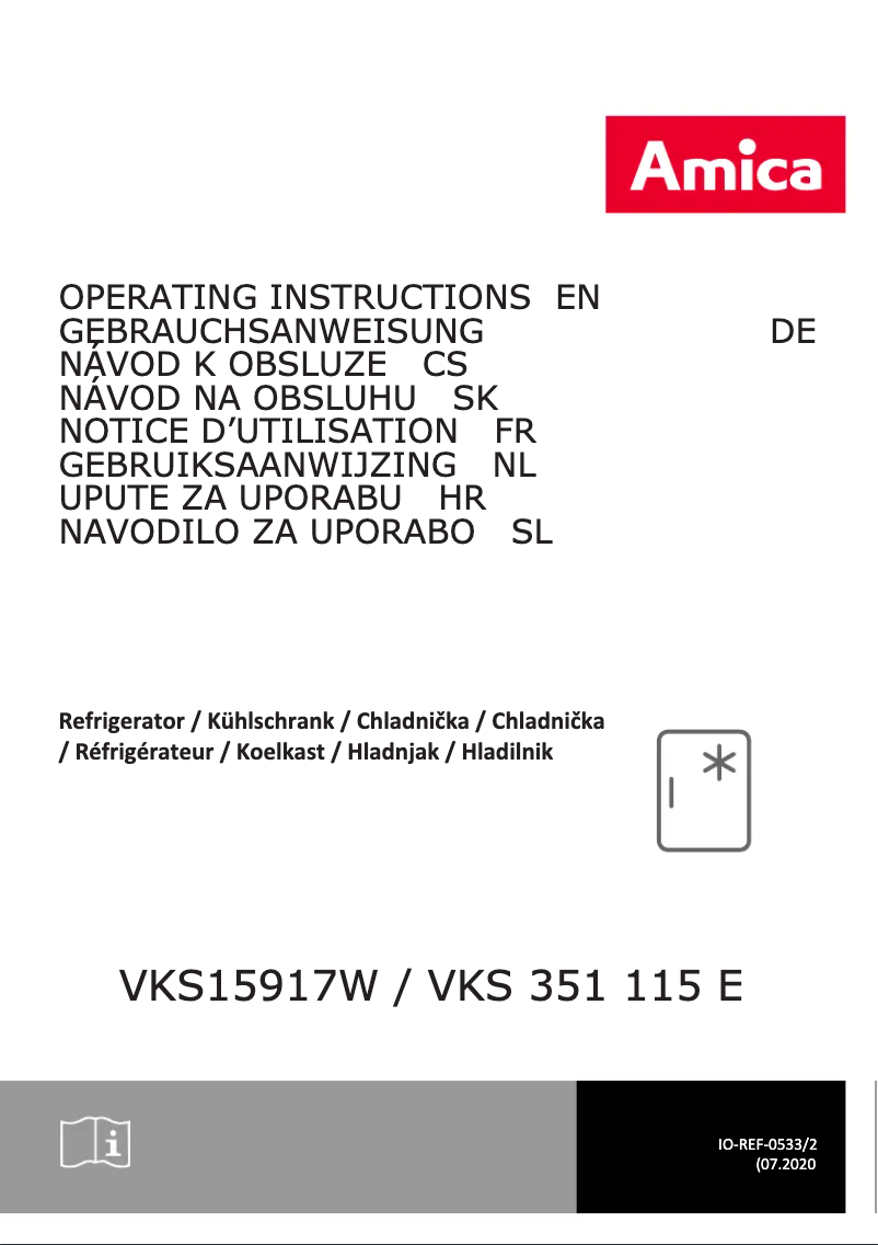 Page n°1 - Manuel utilisateur Amica VKS 351 115 E