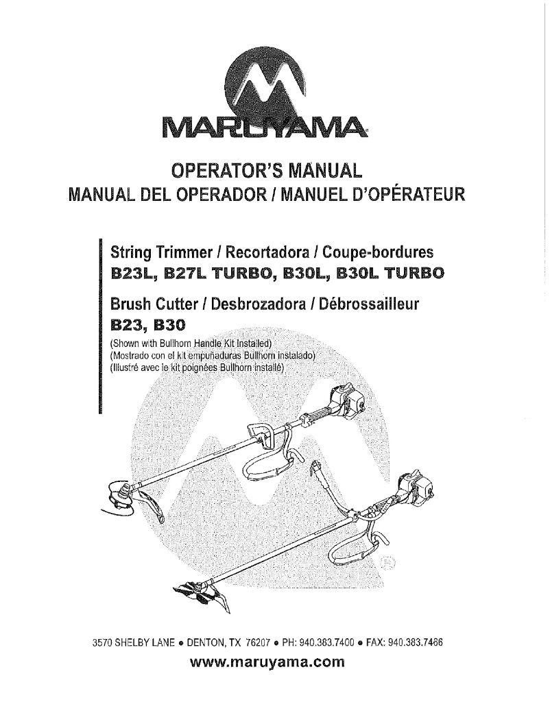 Image de la première page du manuel de l'appareil B23L