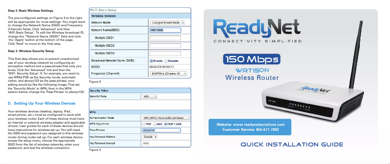 Image de la première page du manuel de l'appareil WRT150N