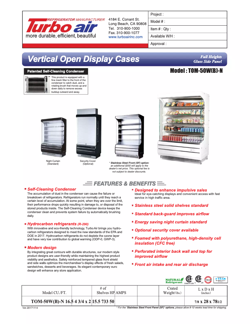 Imagen de la primera página del manual del dispositivo TOM-50