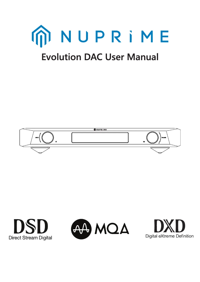 Imagen de la primera página del manual del dispositivo Evolution DAC