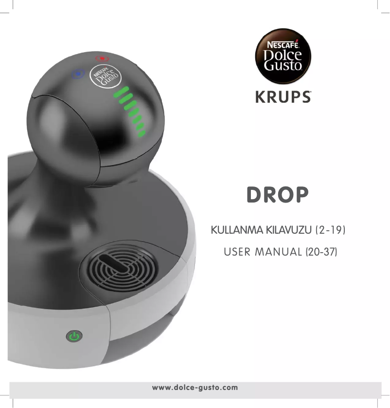 Image de la première page du manuel de l'appareil Dolce Gusto Drop