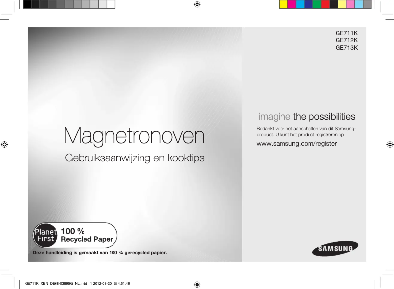 Page n°1 - Manuel utilisateur Samsung GE712K