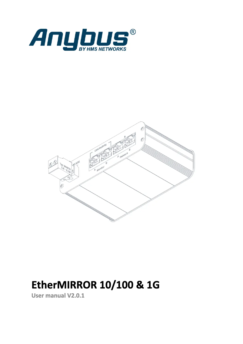 Page n°1 - Manuel utilisateur Anybus EtherMIRROR
