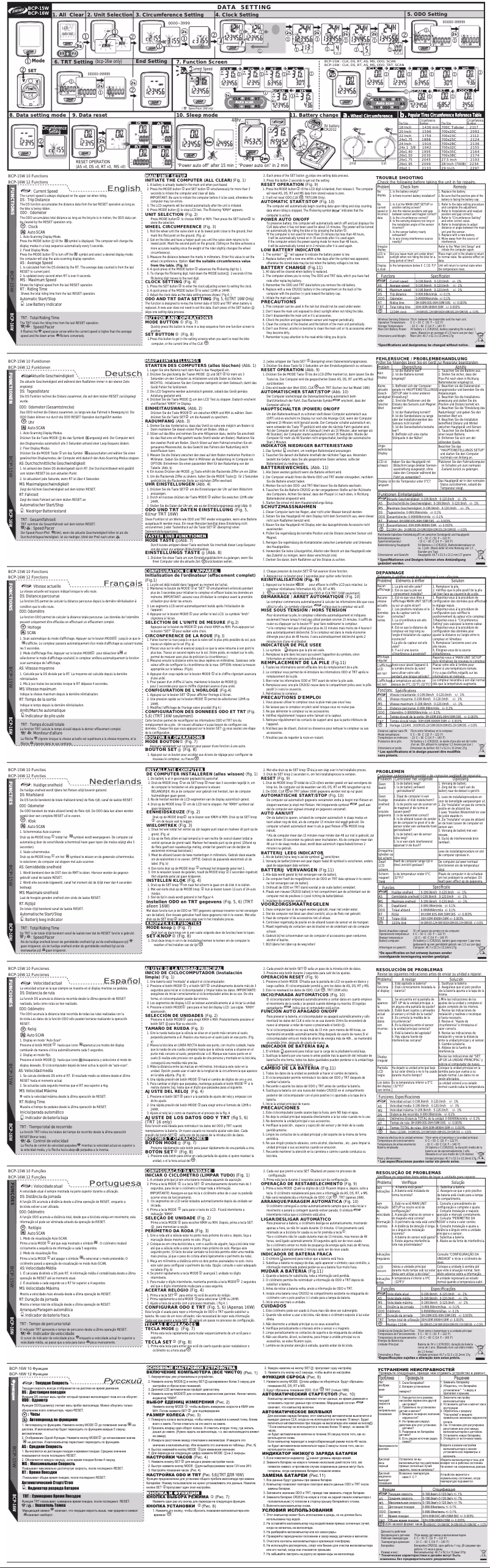 Page 1 de la notice Manuel utilisateur BBB BCP-15W