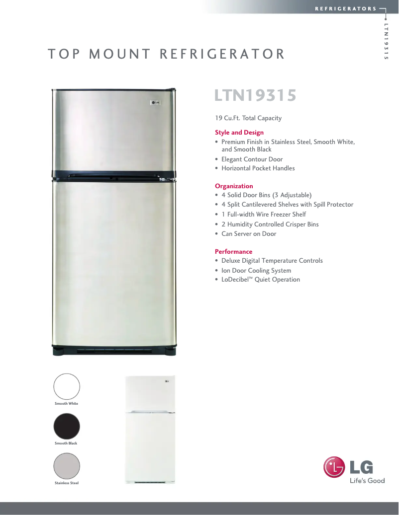 Imagen de la primera página del manual del dispositivo LTN19315SB