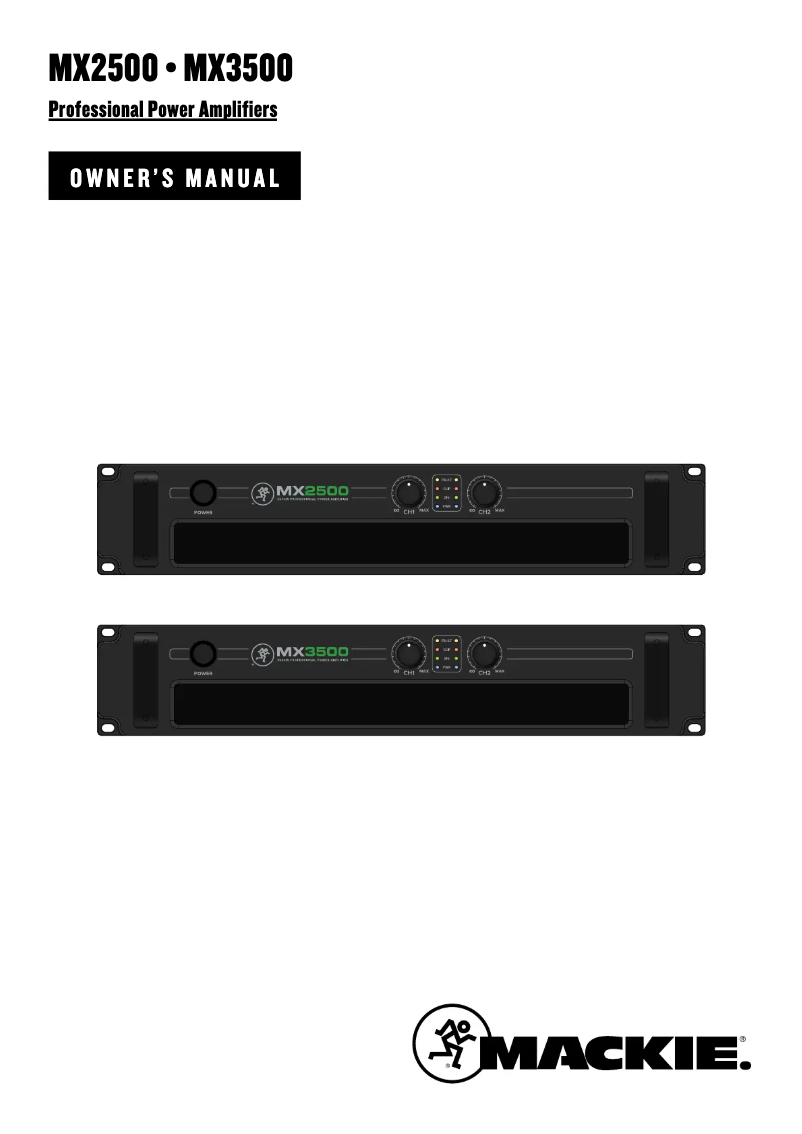 Page 1 de la notice Manuel utilisateur Mackie MX3500