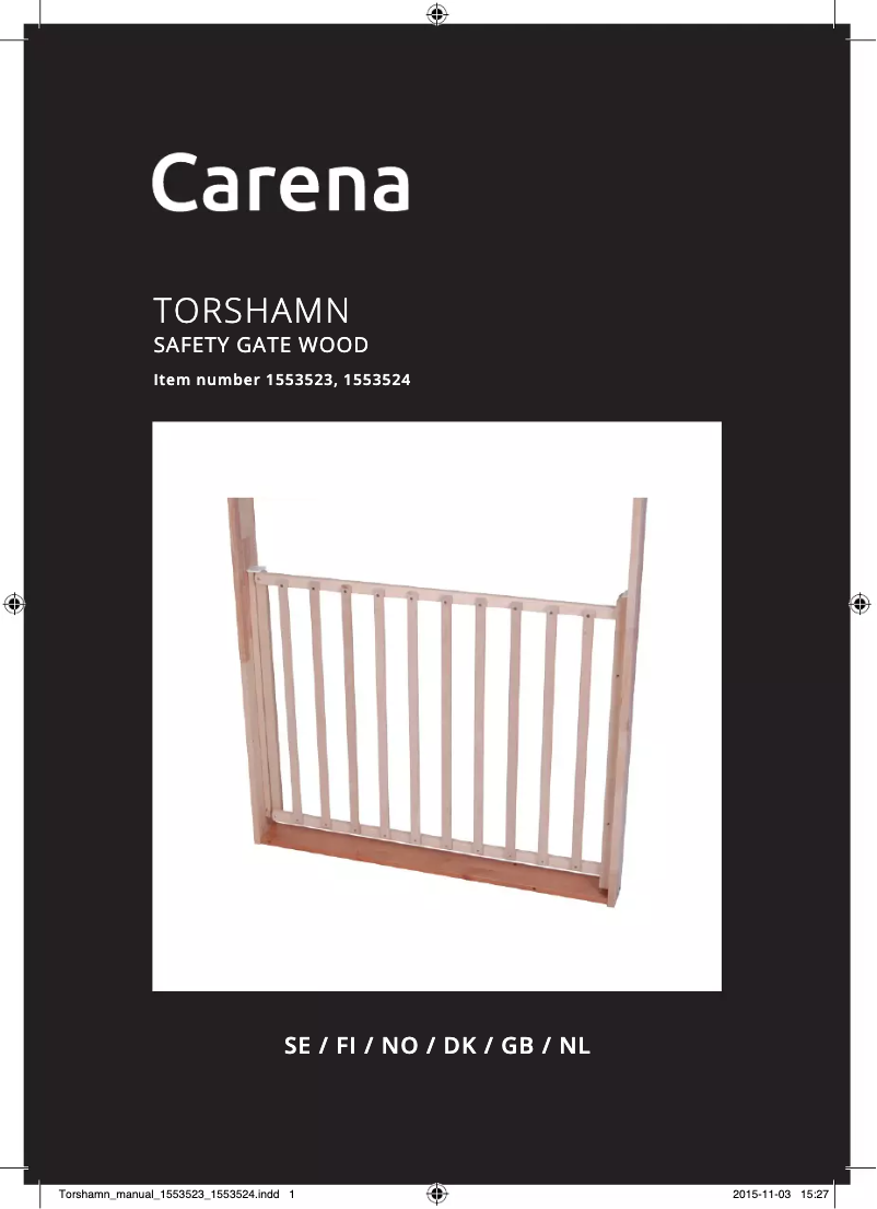 Page 1 de la notice Manuel utilisateur Carena Torshamn