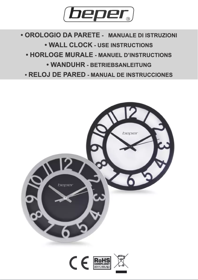 Page 1 de la notice Manuel utilisateur Beper 70.831