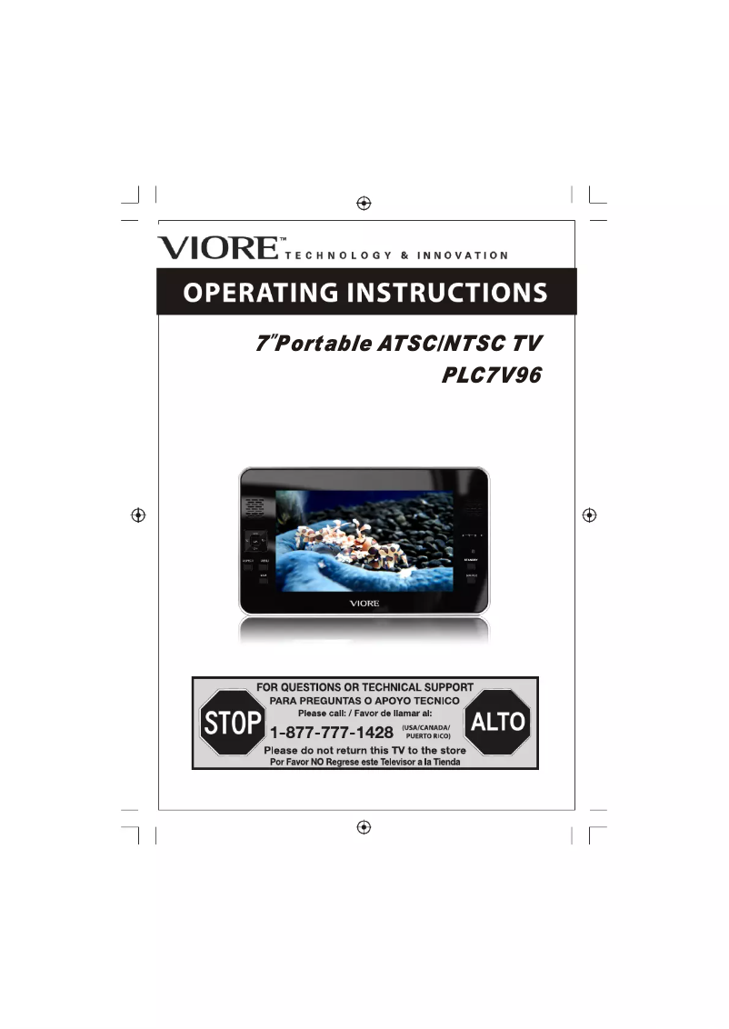 Page n°1 - Manuel utilisateur Viore PLC7V96