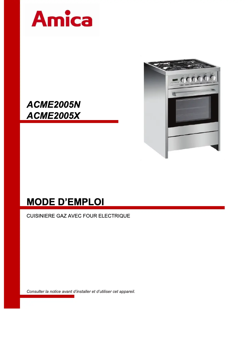 Página 1 del manual Manual de usuario Amica ACME2005X