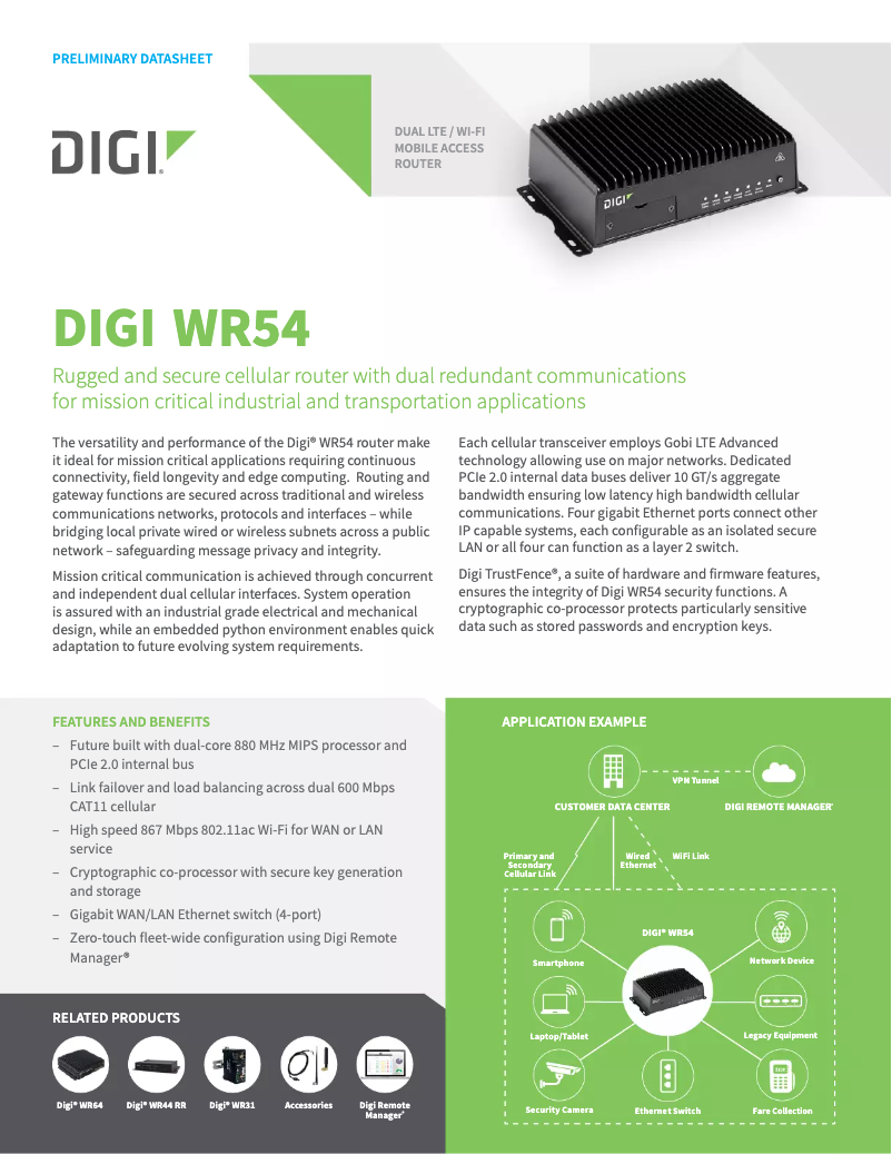 Page n°1 - Manuel utilisateur Digi WR54-A106