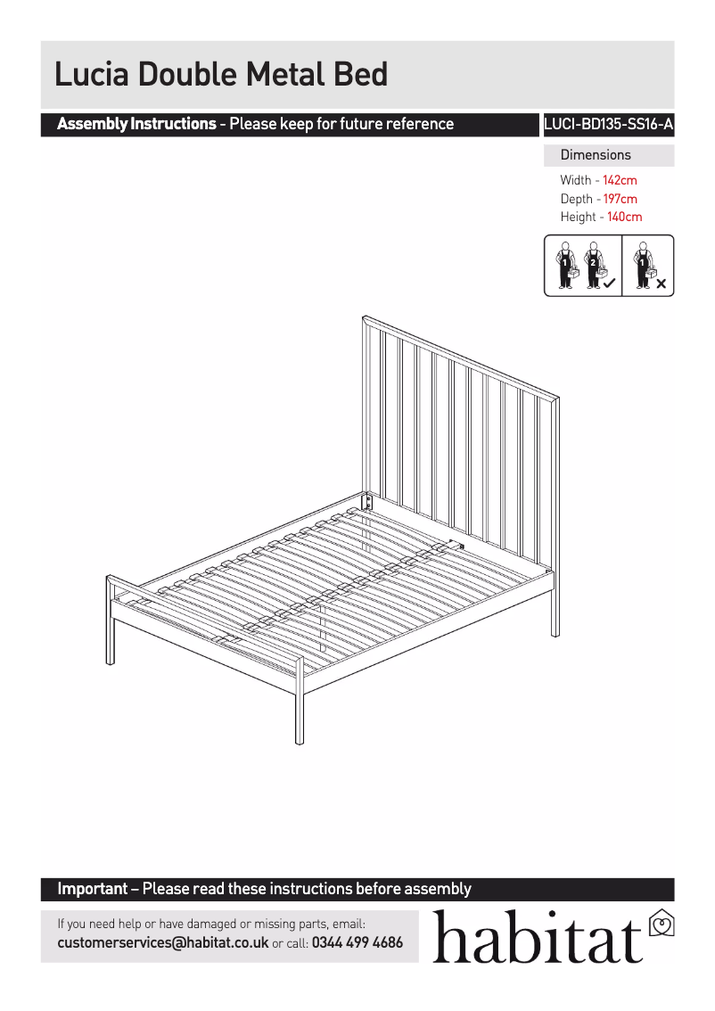 Page 1 de la notice Manuel utilisateur Habitat Lucia