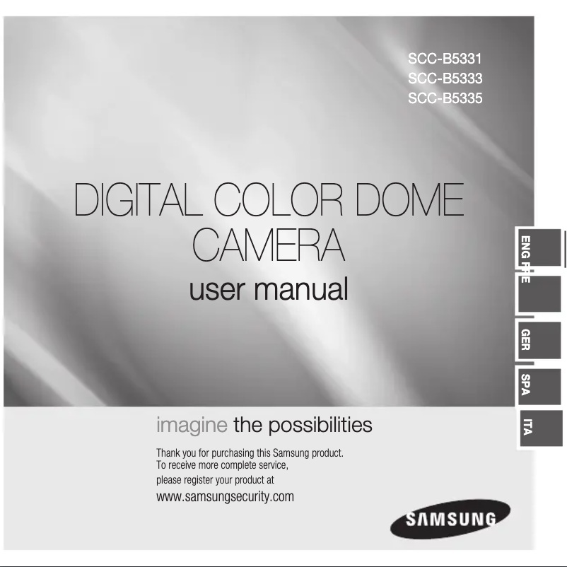 Page 1 de la notice Manuel utilisateur Samsung SCC-B5331