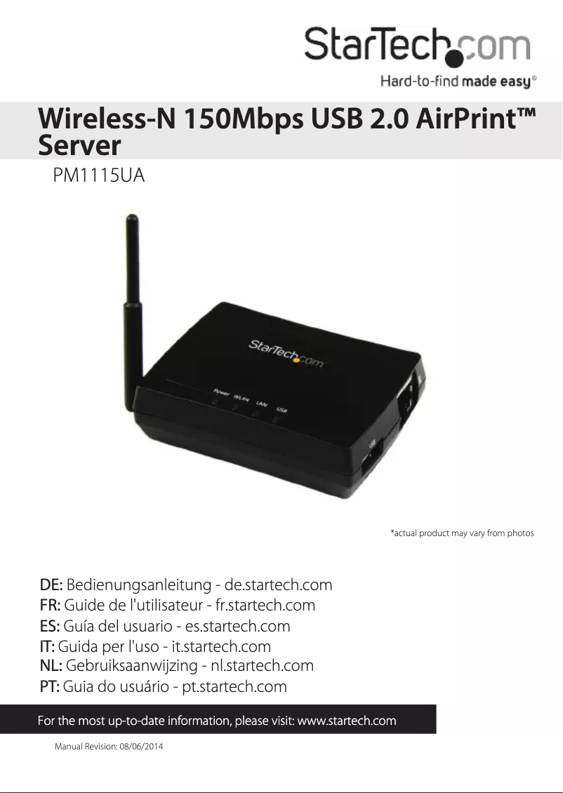 Image de la première page du manuel de l'appareil PM1115UA