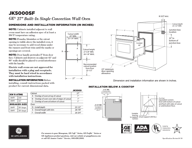 Imagen de la primera página del manual del dispositivo JK5000SFSS
