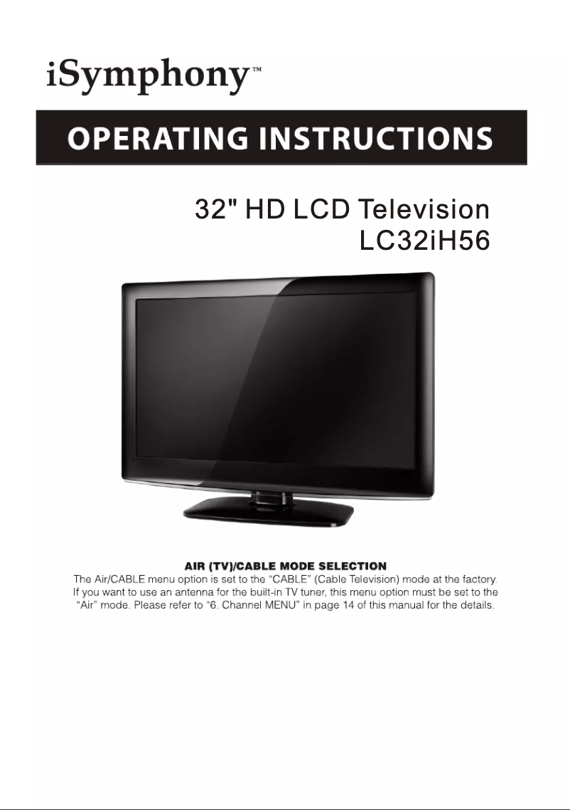 Page n°1 - Manuel utilisateur iSymphony LC32IH56