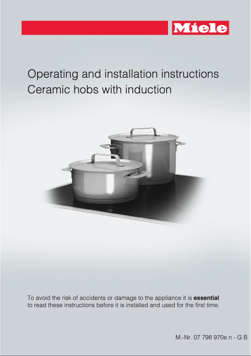Page n°1 - Manuel utilisateur Miele KM 6115