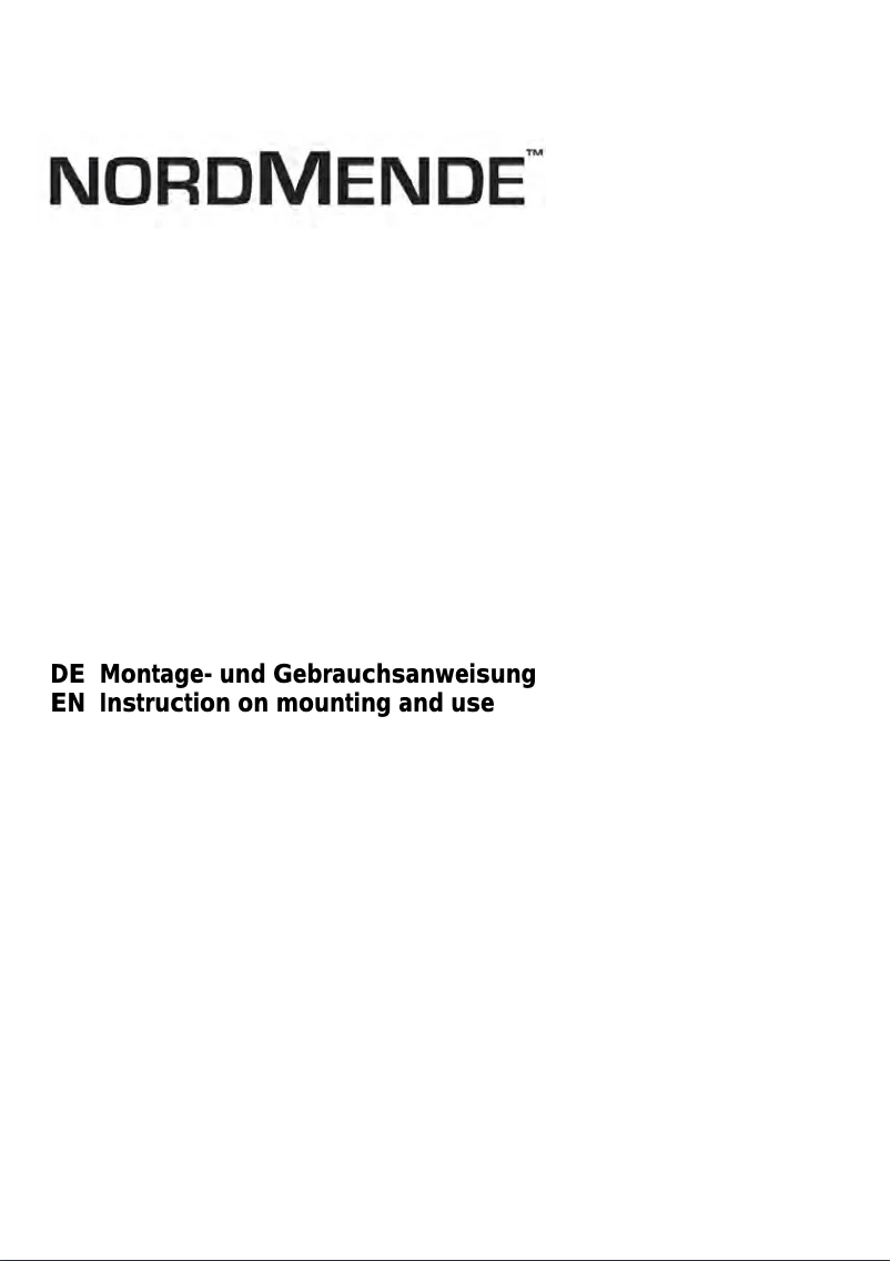 Page 1 de la notice Manuel utilisateur Nordmende CHCAN2M