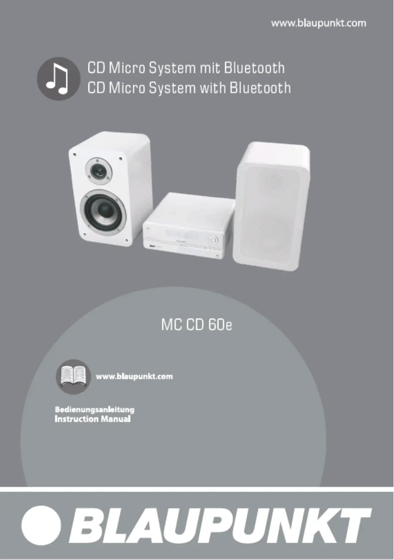 Page 1 de la notice Manuel utilisateur Blaupunkt MC CD 60e