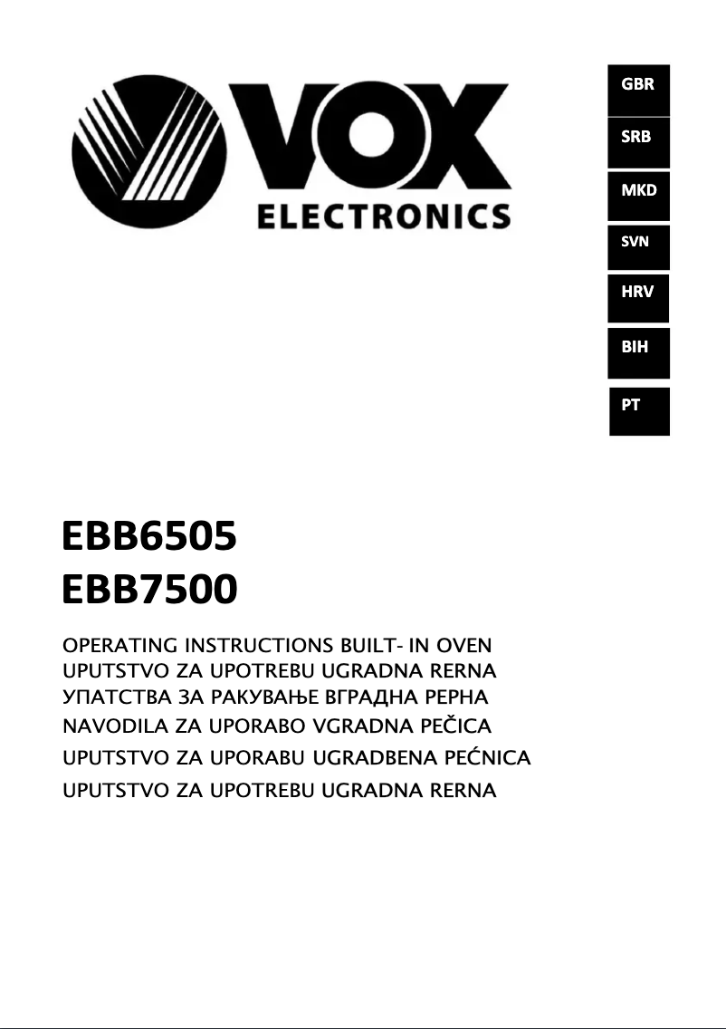 Image de la première page du manuel de l'appareil EBB6505