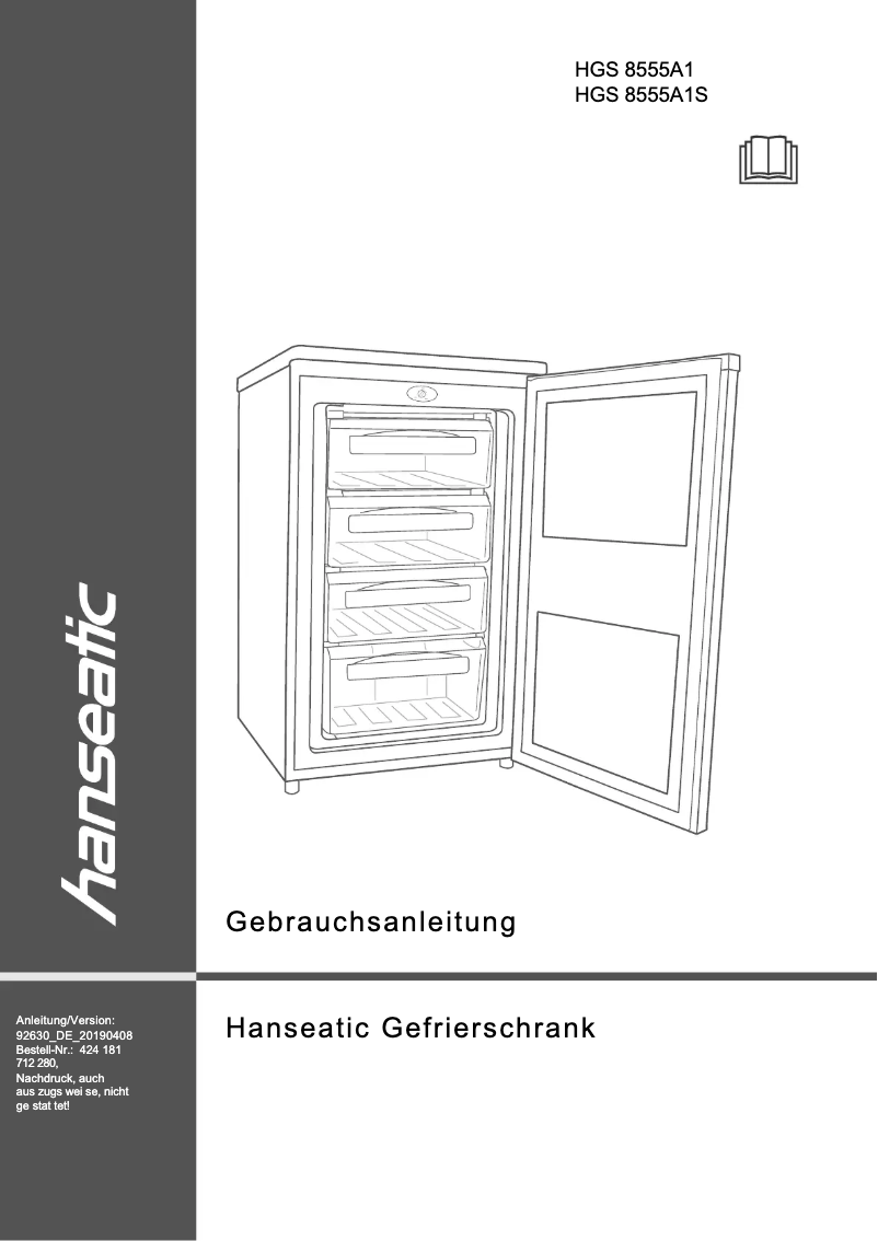 Image de la première page du manuel de l'appareil HGS 8555A1