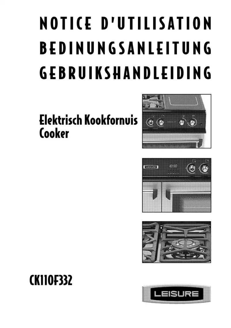Page n°1 - Manuel utilisateur Leisure Cookmaster CK110F332