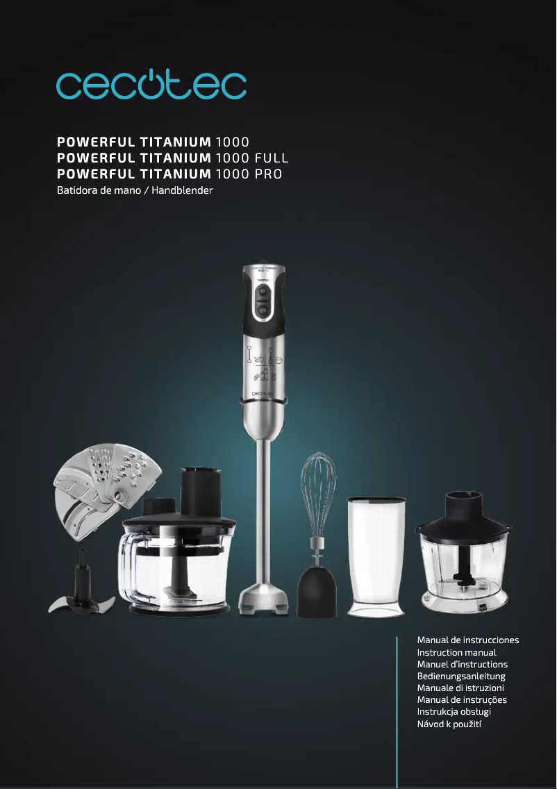 Page 1 de la notice Manuel utilisateur Cecotec Powerful Titanium 1000 Pro