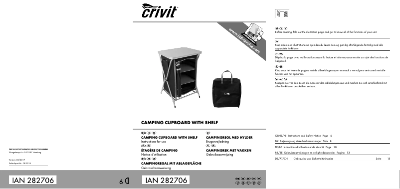 Page n°1 - Manuel utilisateur Crivit IAN 282706