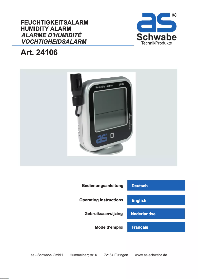 Image de la première page du manuel de l'appareil 24106