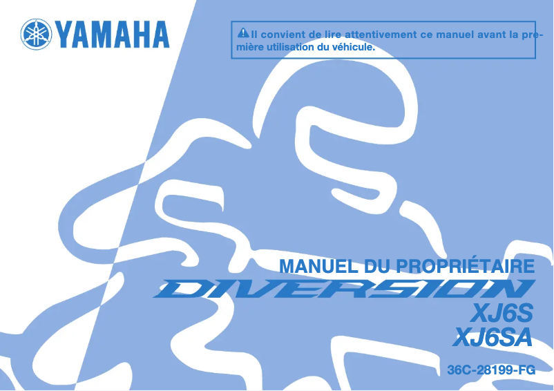 Image de la première page du manuel de l'appareil XJ6-S (2012)